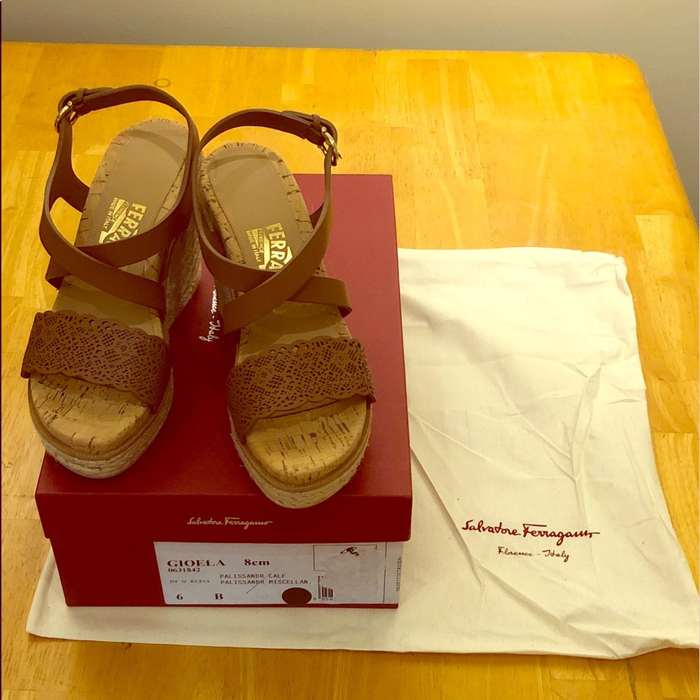 Ferragamo
Espadrille Wedge Sandal, Palissandro